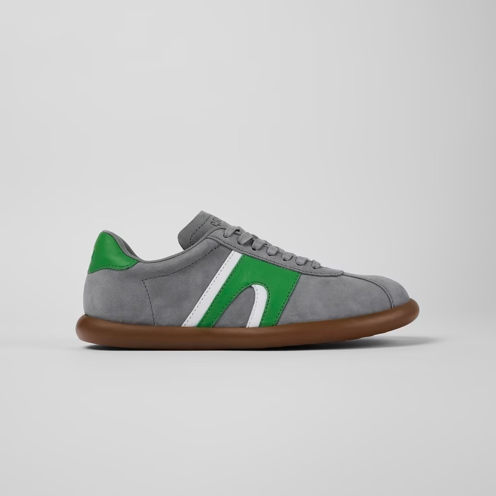 Camper Pelotas Soller Suede Sneakers in Gray Nubuck/Leather Sz 36 US 6